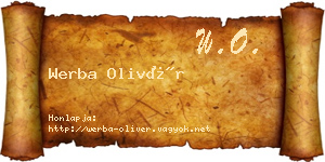 Werba Olivér névjegykártya
